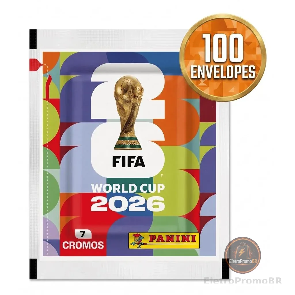 700Figurinhas Panini da Copa do Mundo 2026 - 100 Envelopes com 7 Figurinhas Display