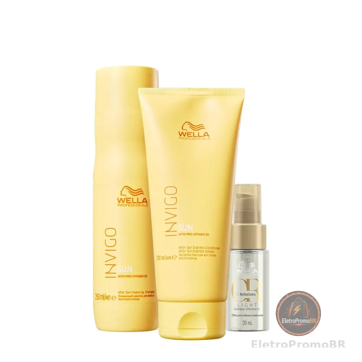 Kit Wella Professionals Invigo Sun Reflections Duo Oil Light (3 produtos)