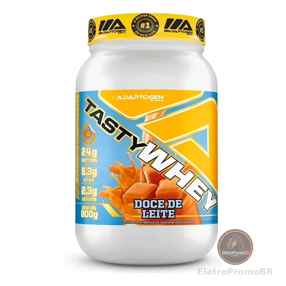 Tasty Whey 3w Gourmet Doce De Leite 900g Pote Adaptogen .1 Doce De Leite