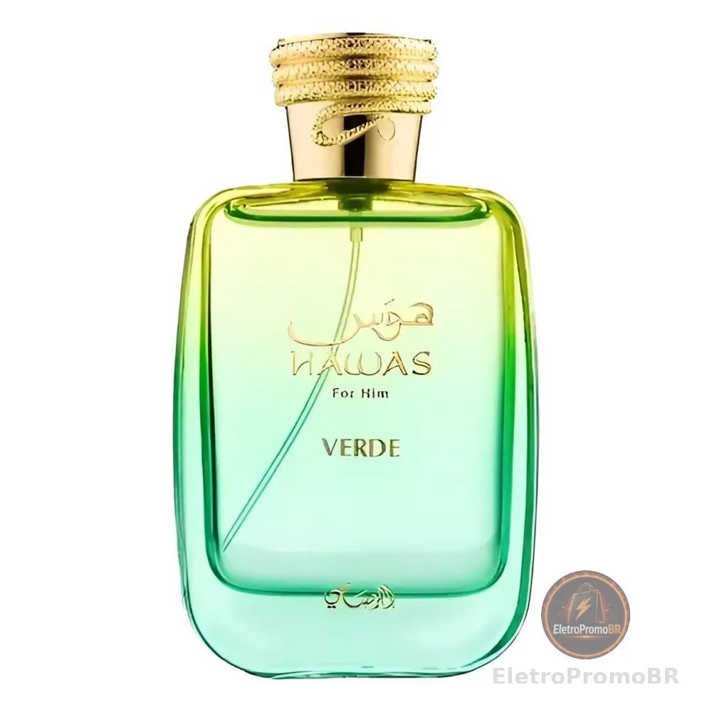 Perfume Rasasi Hawas Verde 100ml Cítrico Fresco Toques Aquáticos
