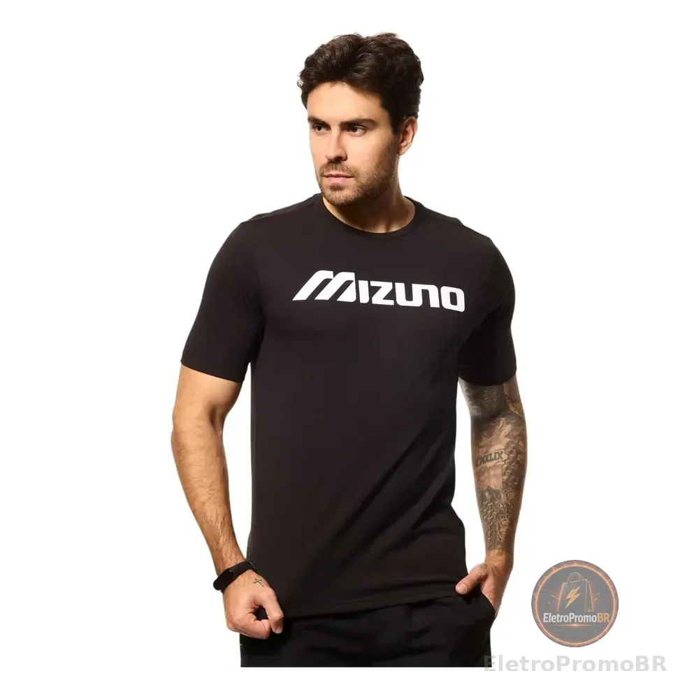 Camiseta Masculina Mizuno Big Logo Adulto M Ptobco Liso Gg Lisa