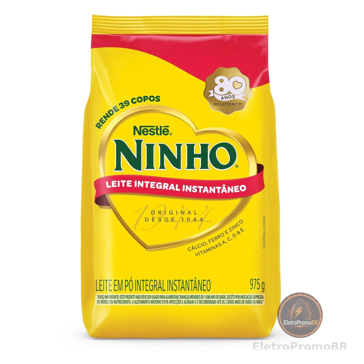 Leite em Pó Ninho Integral Instantâneo Sachê 975g