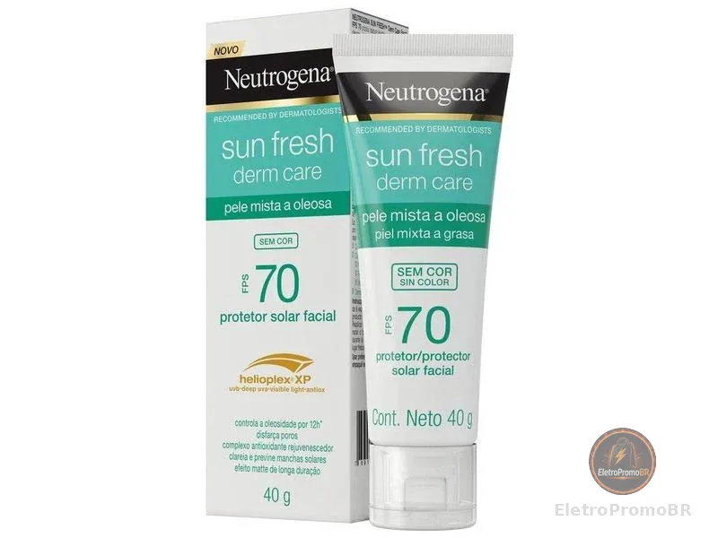 Protetor Solar Neutrogena Sun Fresh Derm Care Facial FPS70