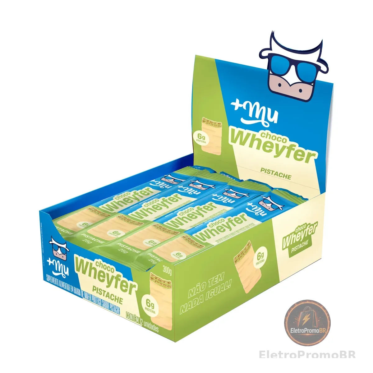 +Mu Chocowheyfer Proteico Sabor Pistache - Display 12 unidades 25g