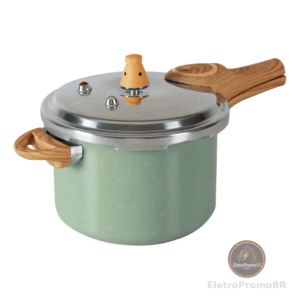 Panela De Pressão Brinox Indução Antiaderente Verde Botanika