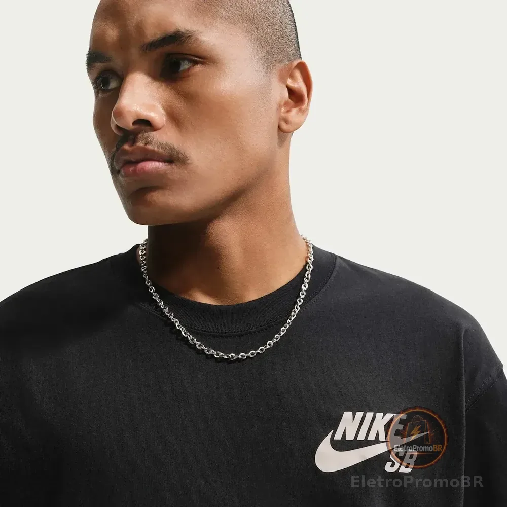 Camiseta Nike Sb Masculina Preto/branco G