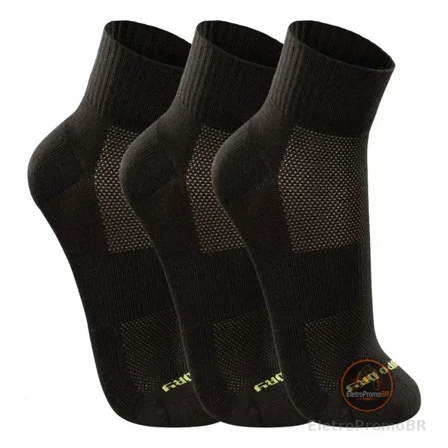 Meia Lupo Dry Fit Academia Corrida Cano Médio Poliamida Kit3