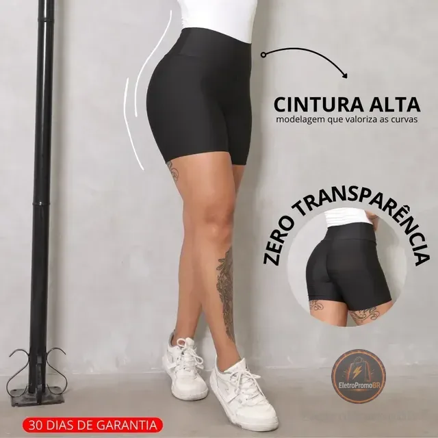 Shorts Academia Feminino Modelador Zero Transparencia