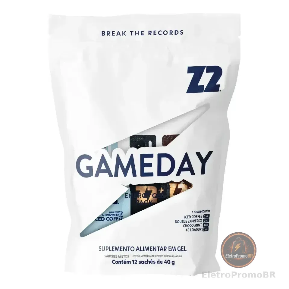 Energy Gel Z2 Gameday Pack 12 Unidades Sortidas Com Cafeína Gameday