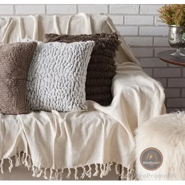 Manta Para Sofá Chic Decorativa 2,20x1,50 Envio Imediato