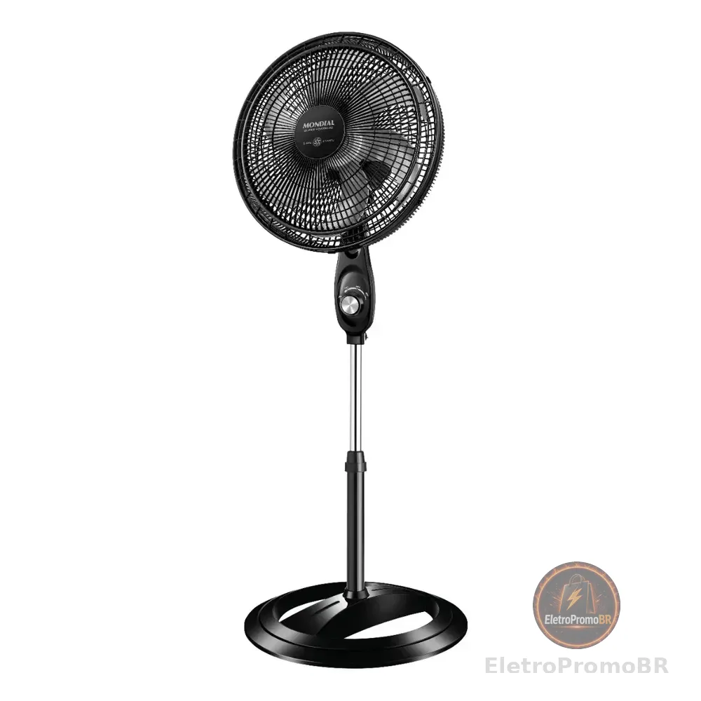 Ventilador Coluna 40cm Super Power Mondial 140w Vsp-40c-nb 40 Cm Preto 220v Cinza Plástico 6