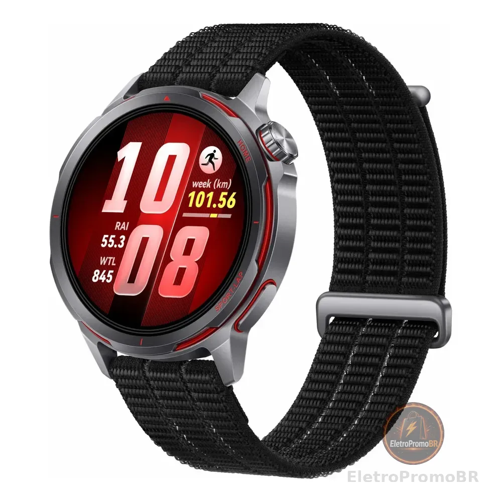 Smartwatch Huawei Watch Gt Runner 2 Bateria Com Autonomia De Até 14 Dias Posicionamento De Precisão Modo Maratona... Tecida Cinza-escuro Preto Meia-noite