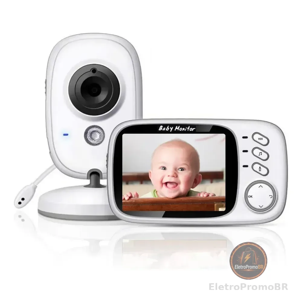 Baba Eletronica Visão Noturna Vb603 Video Voz Camera S/ Fio Cor Branco 127/220v