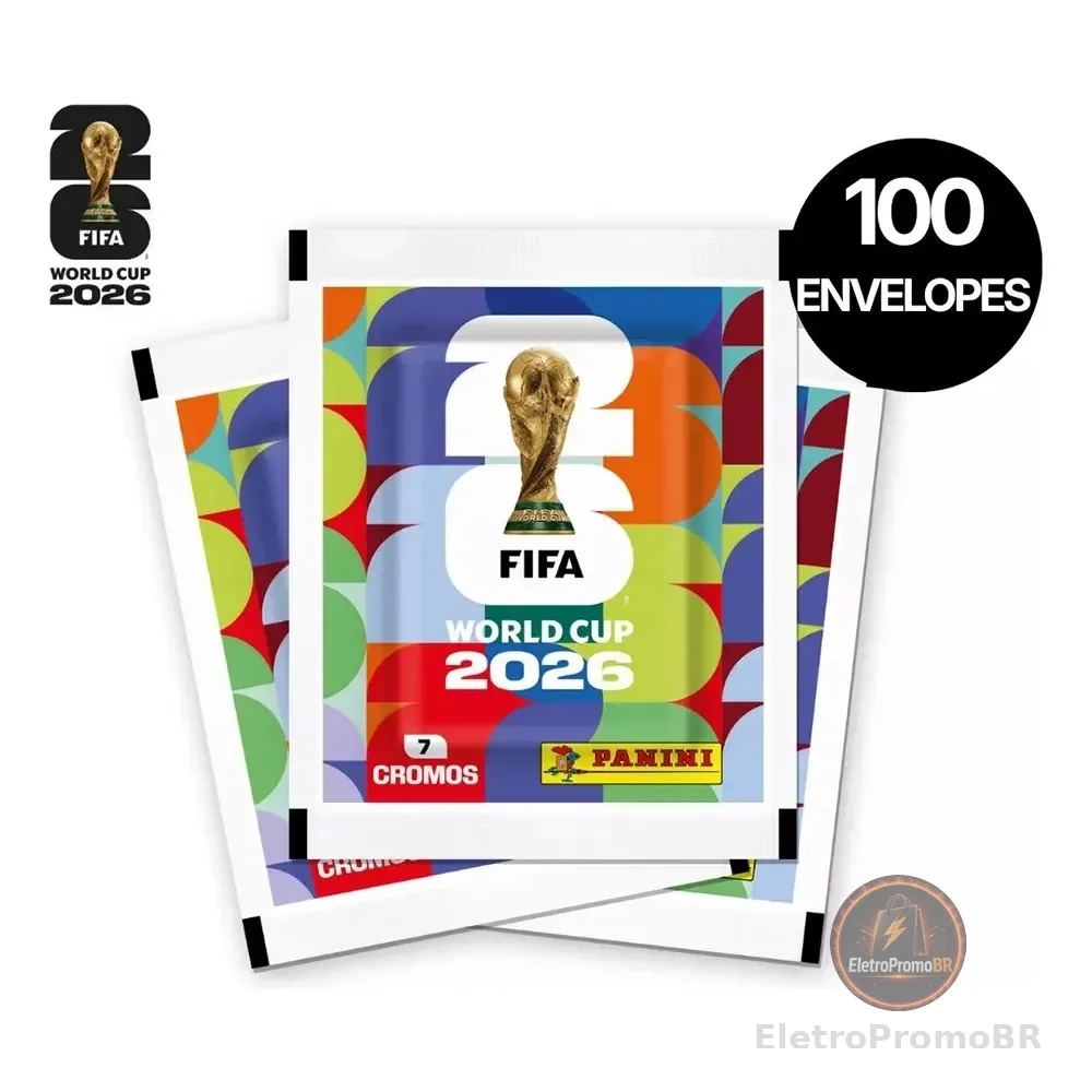 100 Envelopes Figurinhas Copa Do Mundo 2026 Original Panini