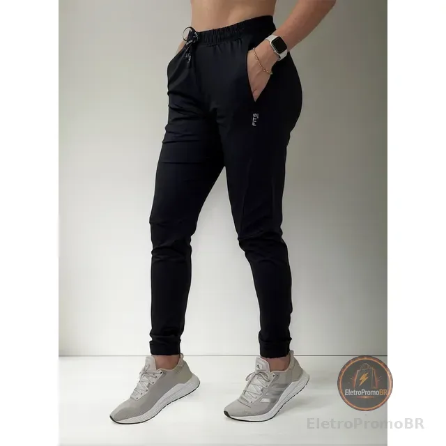 Calça Jogger Feminina Em Poliamida Para Academia Fits Gym