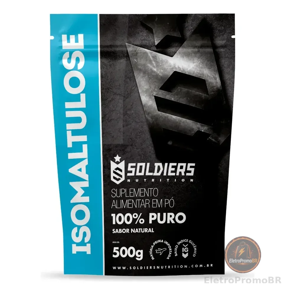 Palatinose Pura 500g Isomaltulose Soldiers Nutrition Carboidrasto Baixo Índice Glicêmico Natural - 100% Puro