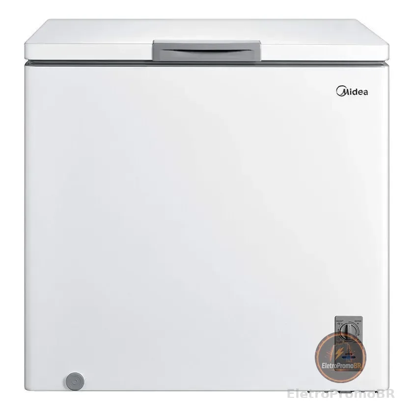 Freezer Midea Horizontal 198l 1 Porta Branco Bivolt