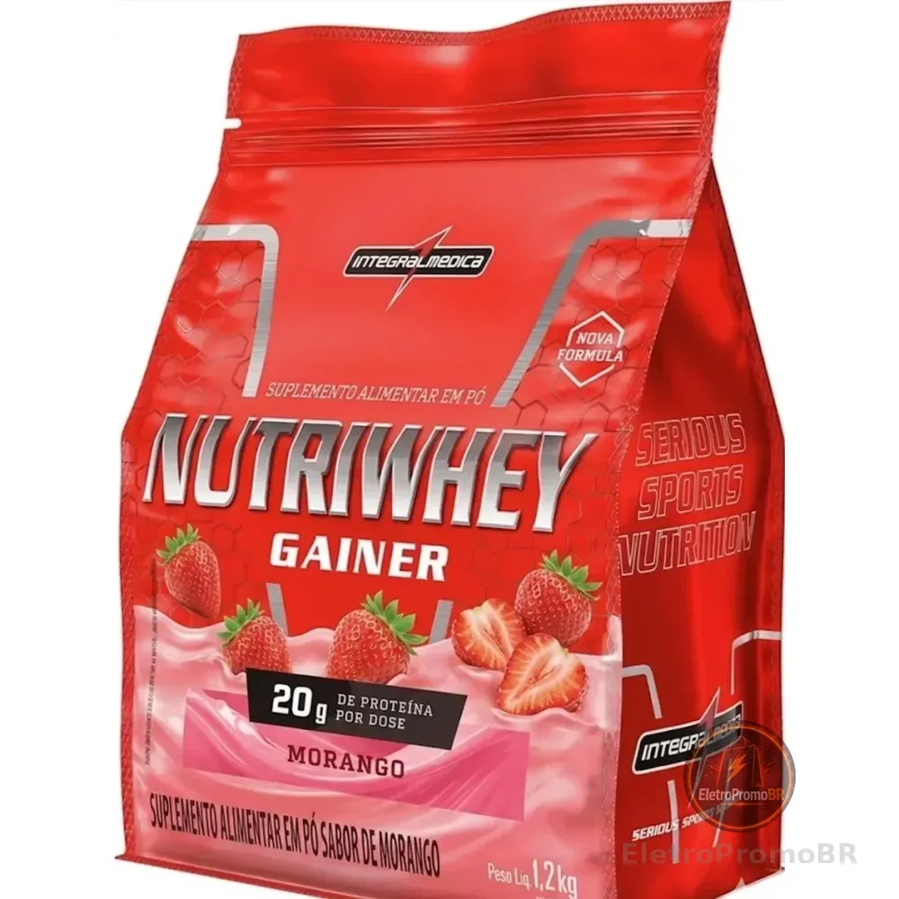 Nutriwhey Gainer Integralmédica 1,2kg Proteína E Carboidrato Morango
