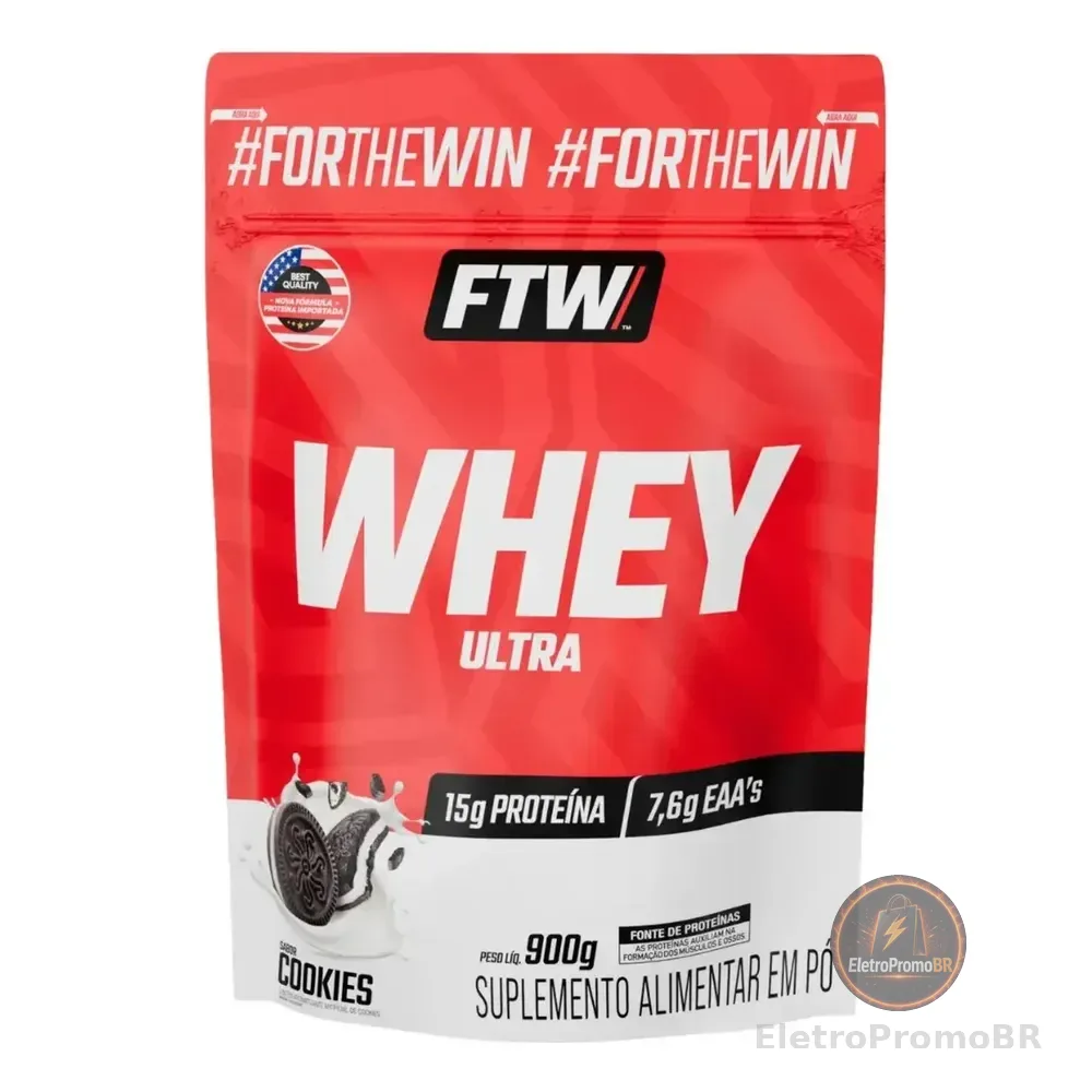 Whey Protein Ultra Refil 900g Sabor Cookies - Ftw Biscoitos
