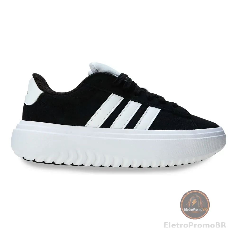 Tênis Feminino Grand Court Platform adidas Core Black/cloud White/core Black Liso 37 Br