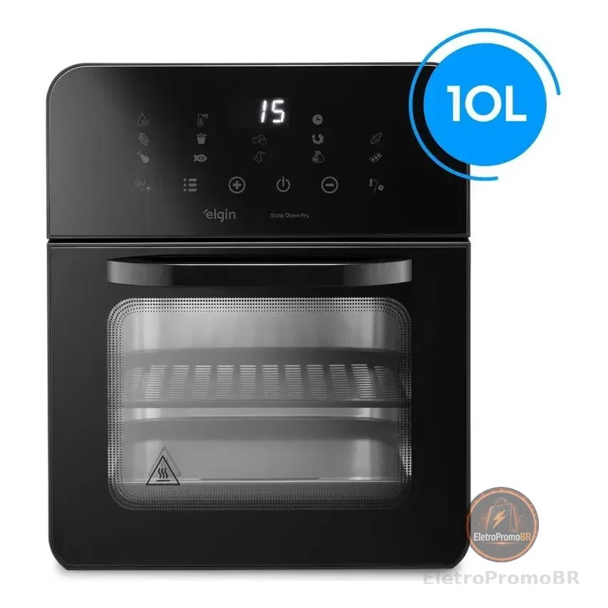 Fritadeira E Forno Elétrico Style Oven Fry Elgin 10l Preto 220v