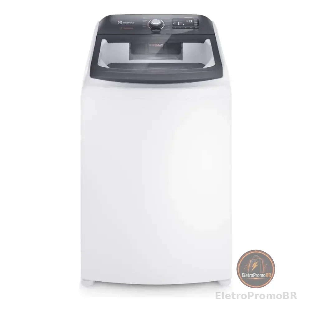 Máquina De Lavar Electrolux Lec15 Branca 15kg Premium Care Com Cesto Inox Jet&clean E Time Control 220v Branco