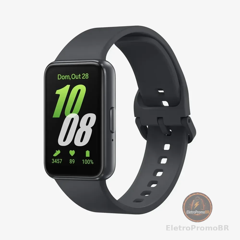 Samsung Smartwatch Galaxy Fit3 Grafite Grafite Mesh