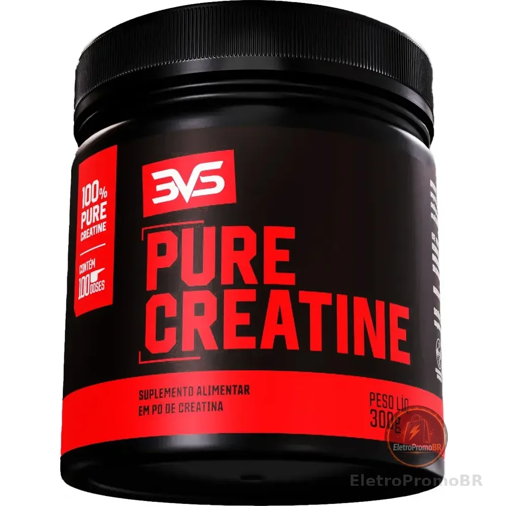 Creatina 100% Pura Monohidratada 300g - Fórmula Exclusiva Com Insumos Importados (100 Doses)