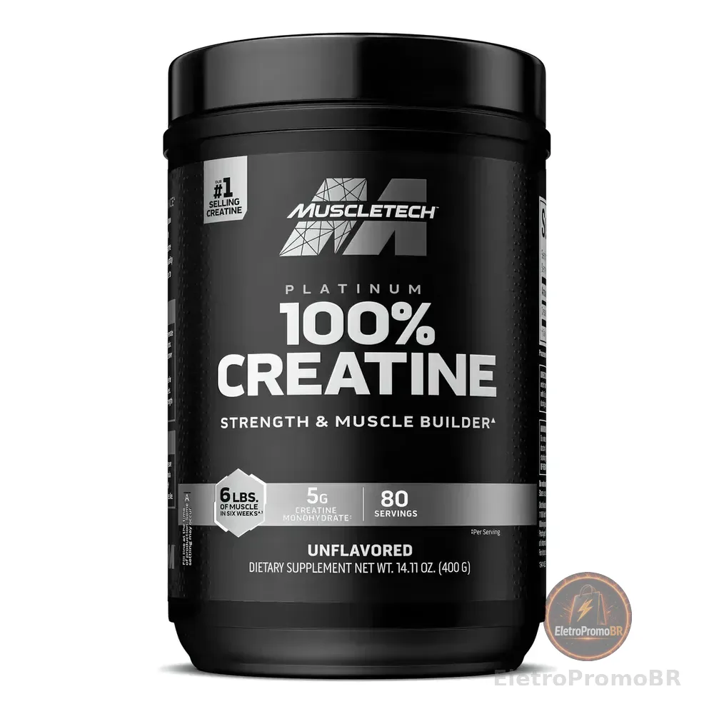 Creatina Platinum Muscletech Essential Series 400g Sem Sabor