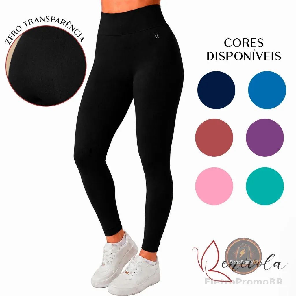 Calça Legging Benévola Feminina Poliamida Sem Costura Grossa Calça Cintura Alta Sem Transparência