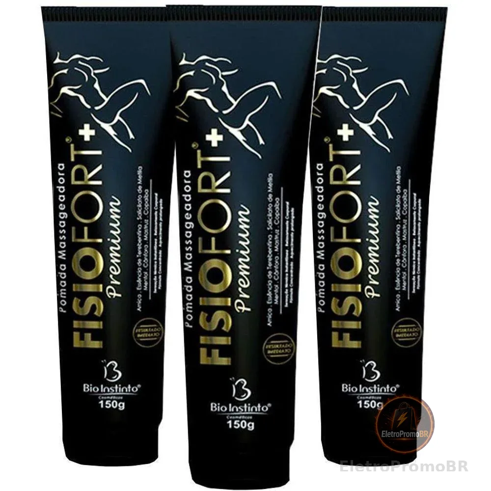 Kit Com 3 - Pomada Massageadora Fisiofort Premium 150g