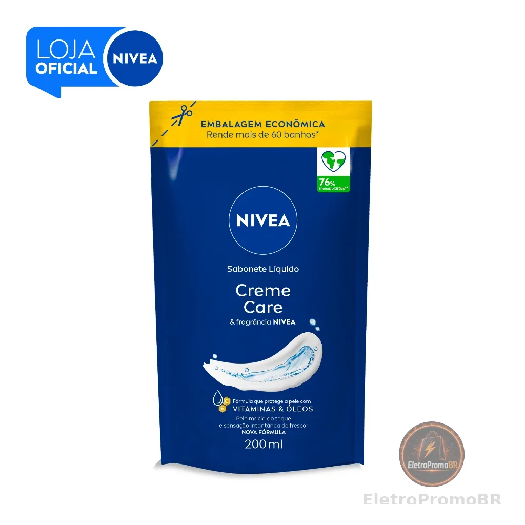 NIVEA Sabonete Líquido Refil Creme Care 200ml