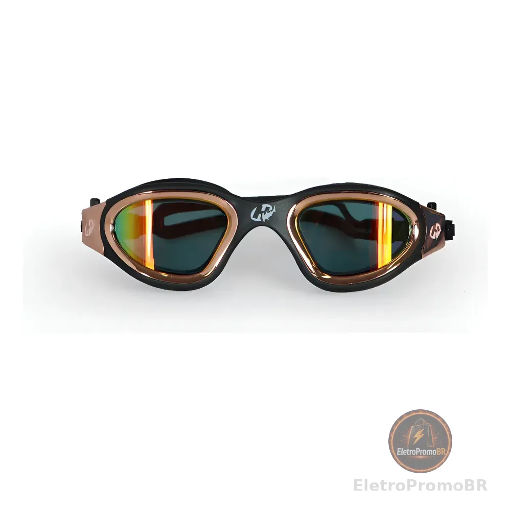 Óculos De Natação Zenith Mirror Fogfend Profissional Cor Preto/ouro Rosa