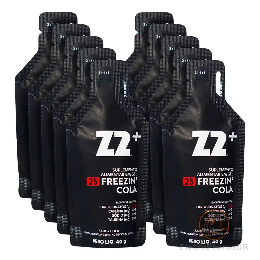 Energy Gel Z2+ Freezin Cola Box 10un Sachê 40g Cafeína