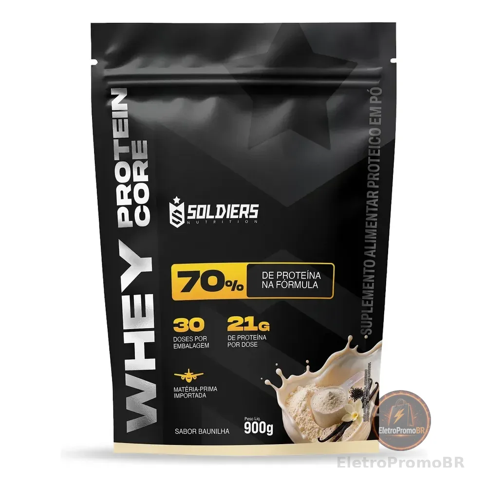 Whey Core Protein Suplemento E Proteínas Em Pó  - Soldiers Baunilha