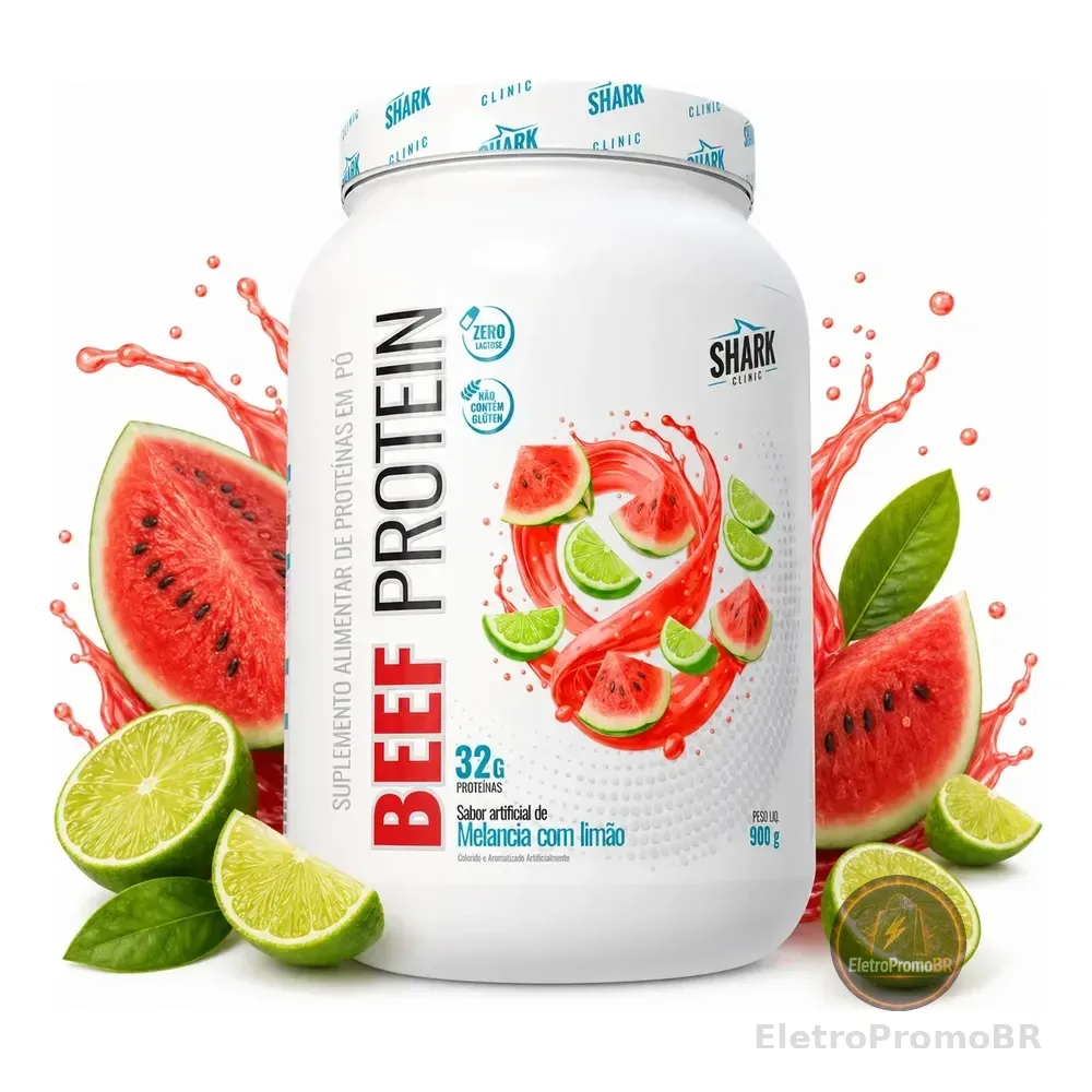 Beef Protein 900g Shark Pro Sabor Melancia E Limão Melancia Com Limão