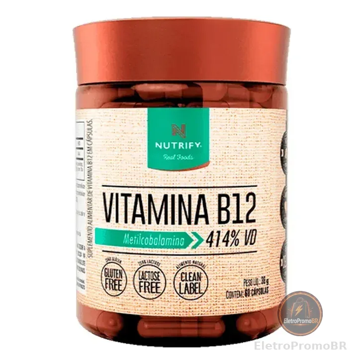 Vitamina B12 60 Caps Nutrify Sem Sabor