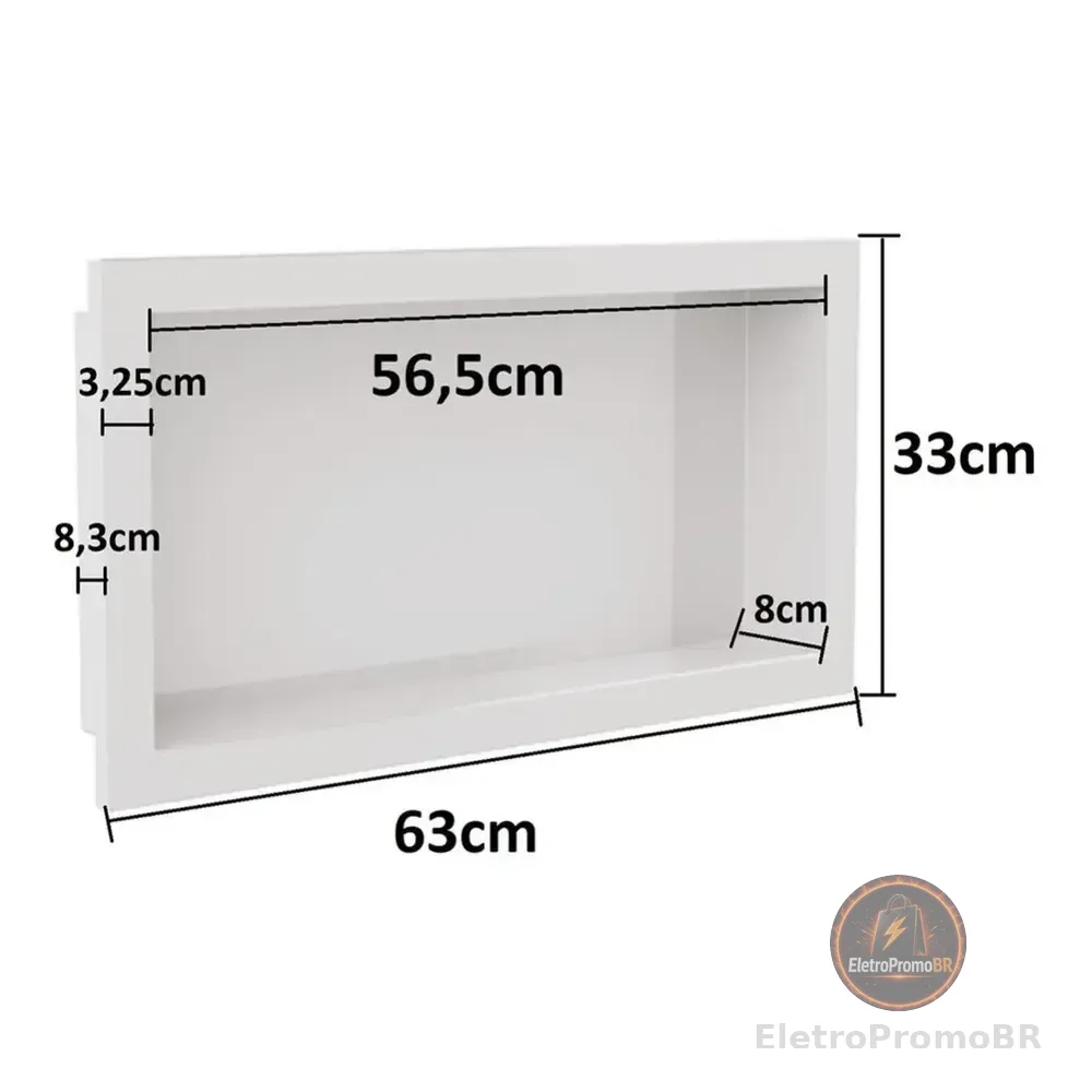 Nicho De Parede Para Embutir Branco 30x60cm