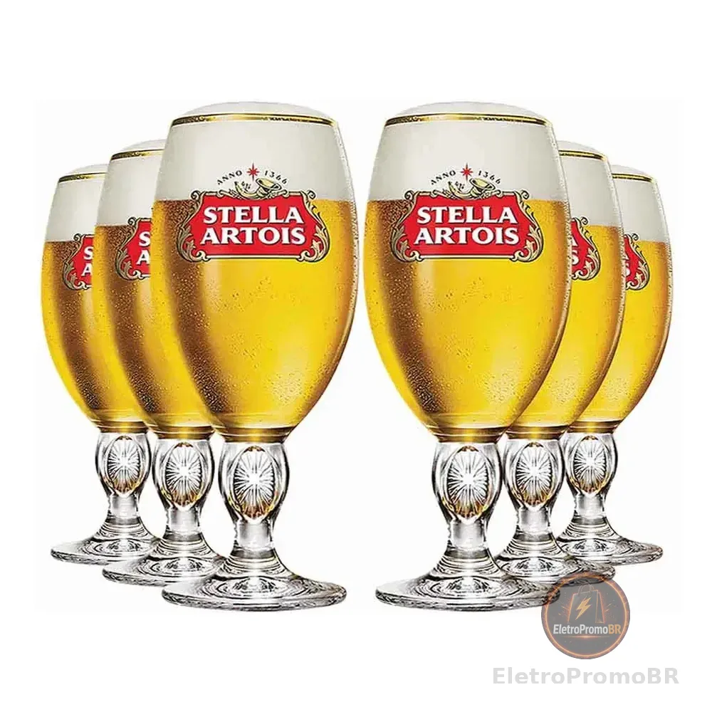 Taça Stella Artois Belgium, Taça De Vidro, Ruvolo 315ml 6pcs Incolor