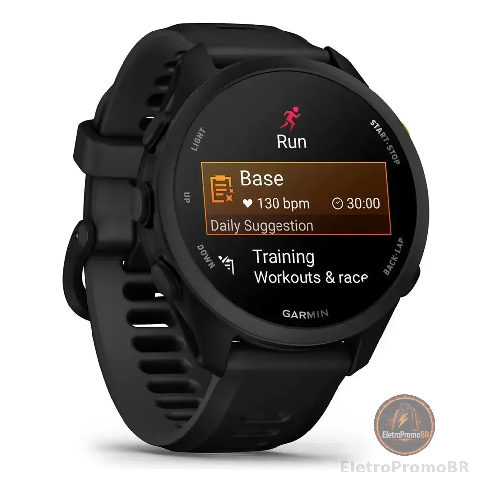 Garmin Relógio Forerunner 70 Preto- 42mm Com Monitor Cardíaco