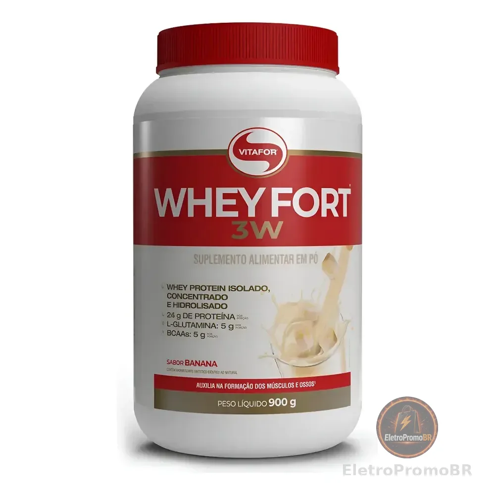 Whey Fort 3w Banana 900g Vitafor Banana