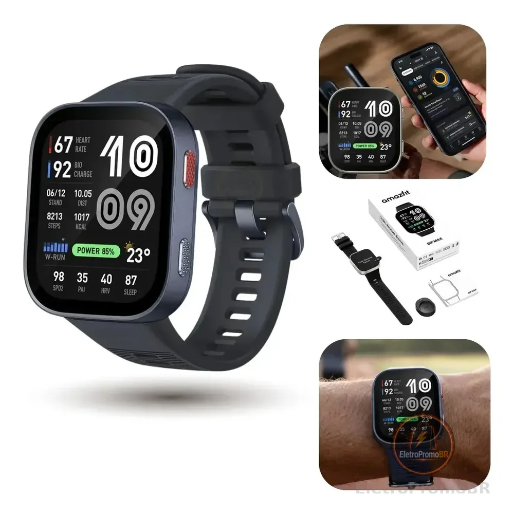 Smartwatch Amazfit Bip Max Tela 2.01 Amoled Dark Blue  Azul-escuro Lisa