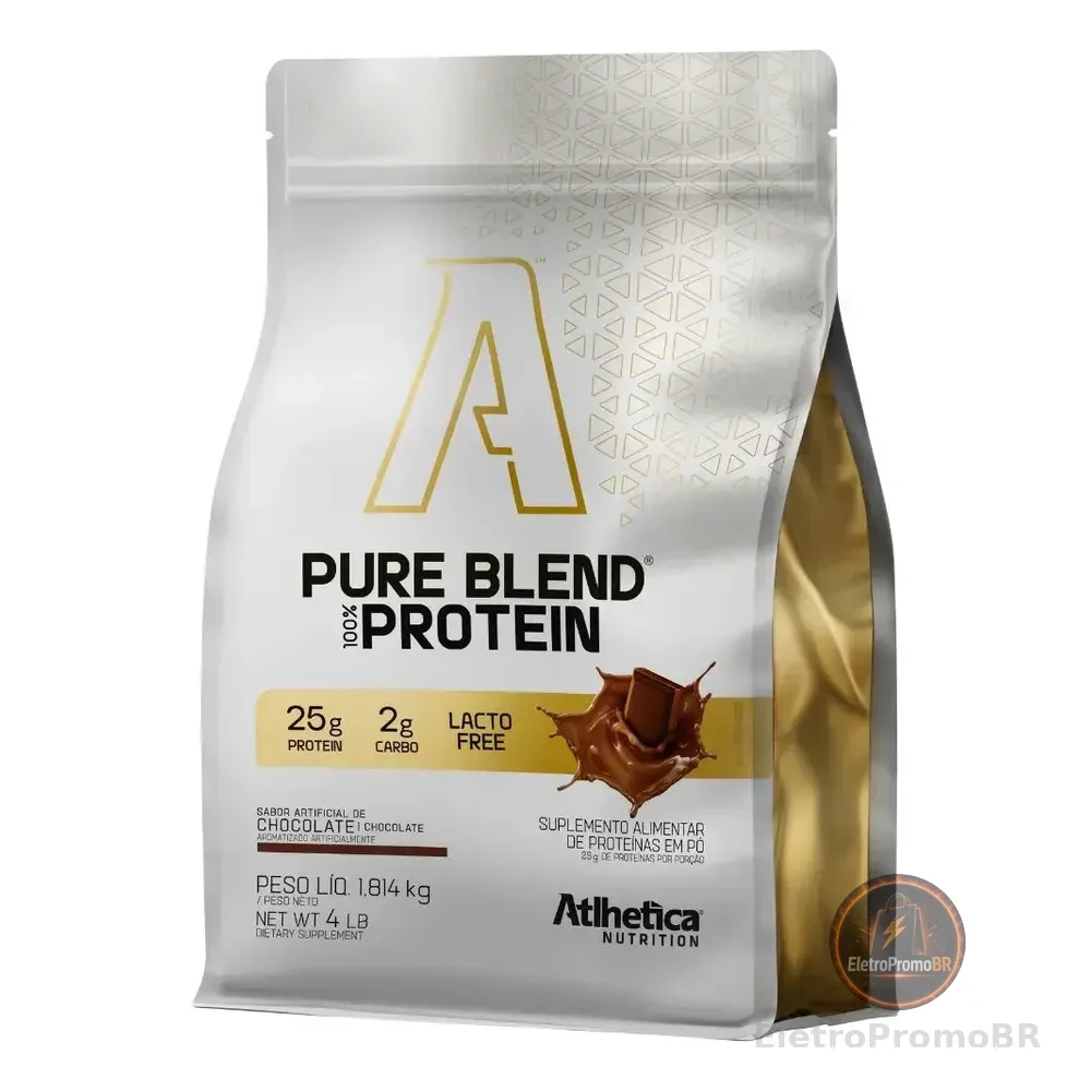 Whey Protein Pure Blend Zero Lactose 1,8kg De Chocolate Atlhetica Nutrition