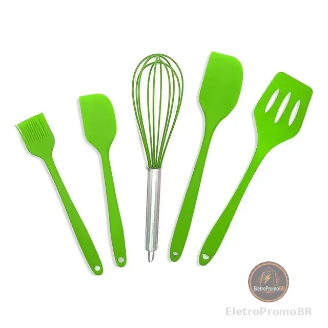 Jogo De Cozinha Kit5 Peças Utensílios De Cozinha Em Silicone