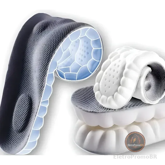Palmilha De Altissimo Conforto 4d Tênis Sapatos Ortopédica