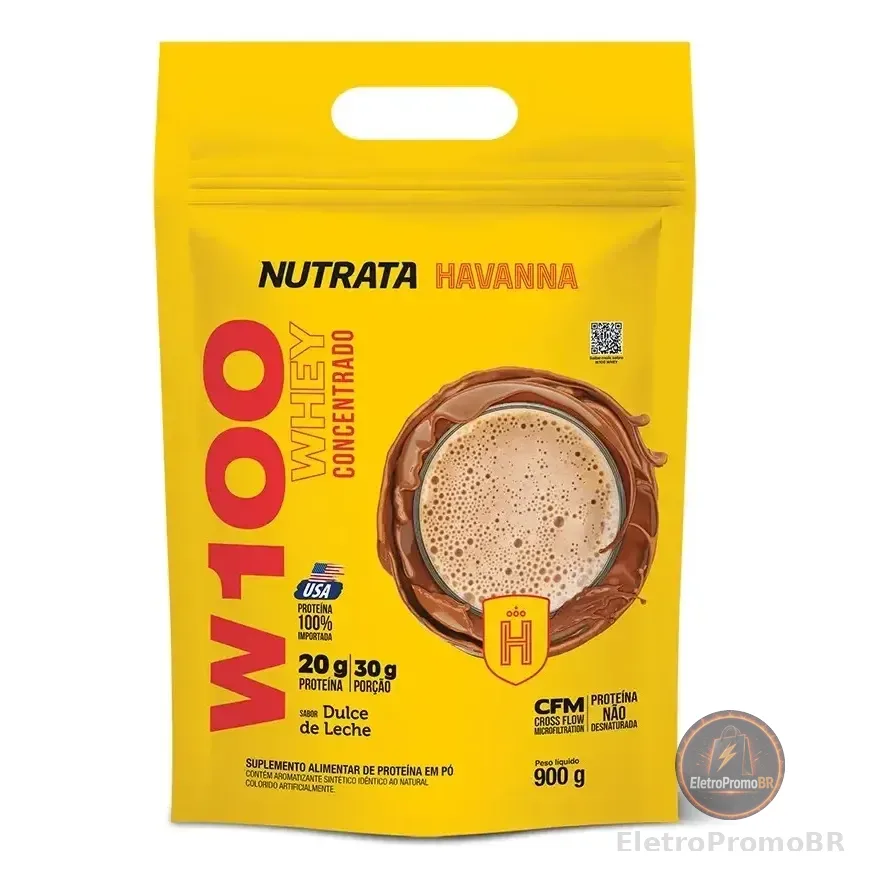 Whey Concentrado Refil 900g Doce De Leite Havanna Nutrata Doce De Leite Havanna