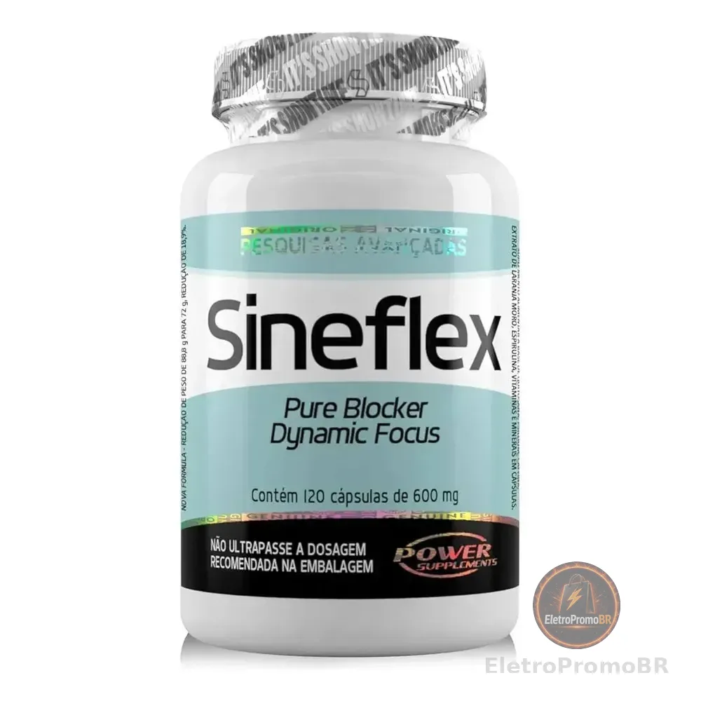 Sineflex 120 Cápsulas - Bloqueador De Gordura + Termogênico - Power Supplements Sem Sabor