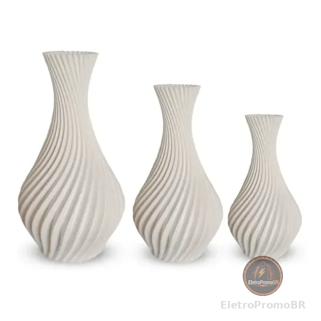 Vasos De Plantas Artificais - Jarro Espiral - Decoração Sala