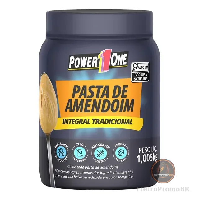 Pasta De Amendoim Power One 1kg Integral Natural