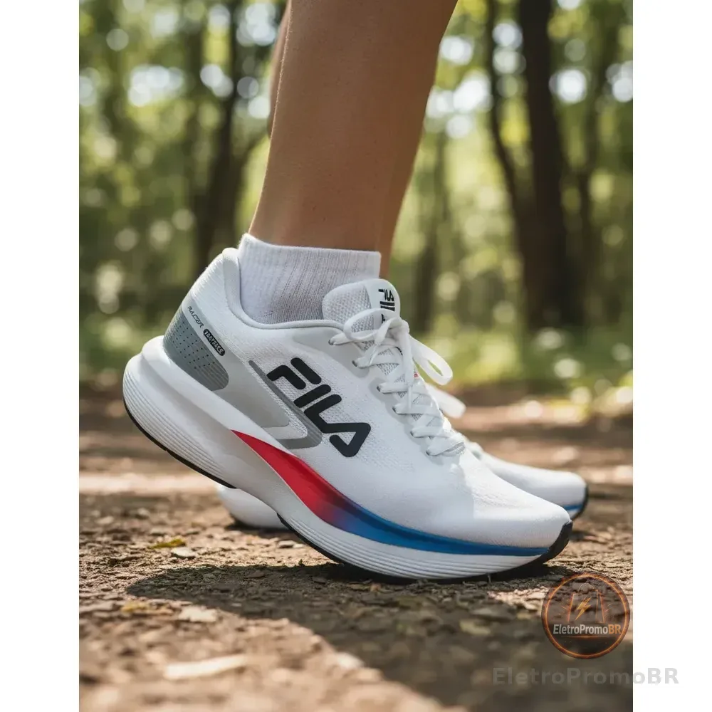Tênis Fila Racer Fastpace Unissex Running Original Branco Lisa 33 Br